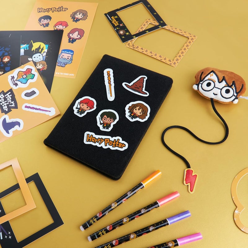 Get Trend Harry Potter Gifts Scrapbook Kit for Girls Boys with Notebook, Stickers, Pens, Bookmarks, Frames, Patches, Art Supplies, Gifts for Kids (Multi Harry Potter) - Image 5